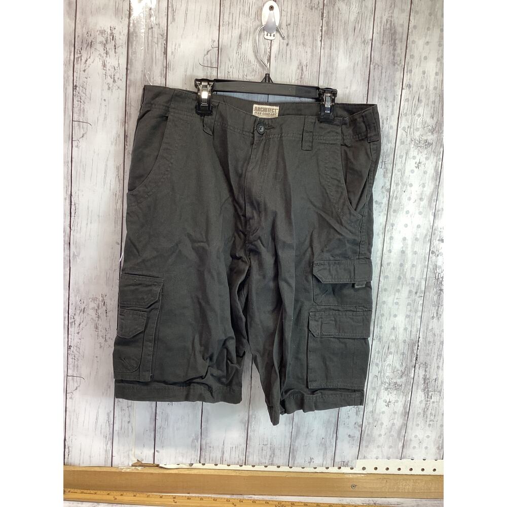 Architect Jean Compart Men's Gray Cotton 6 Pocket Cargo Shorts Size 36